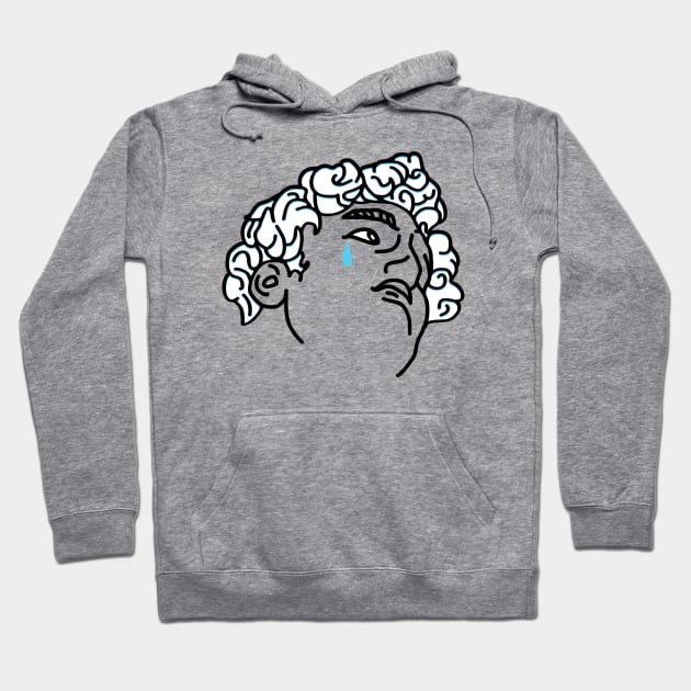 Crying Greek Statue Aesthetic Tears Hoodie by sadpanda